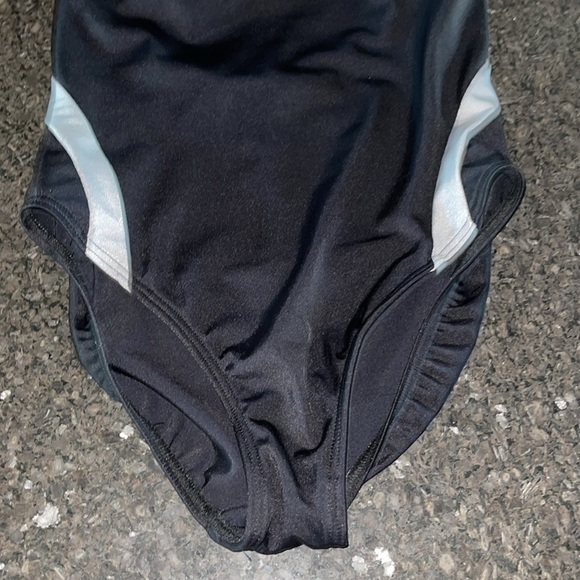 Lands’ End Black And Gray Racerback Swimsuit - Picture 4 of 5